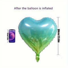 Rainbow Heart Shaped Balloons 45 72 Cm Foil Party Decoration