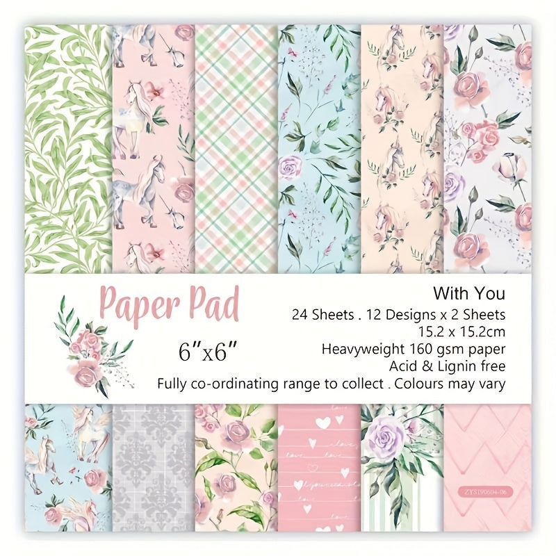 Retro Art Scrapbook Paper for Photo Frame Decoration