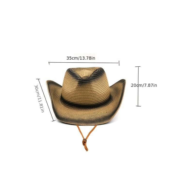 Cowboy Straw Hat Western Outdoor Sports Mountaineering Top Hat