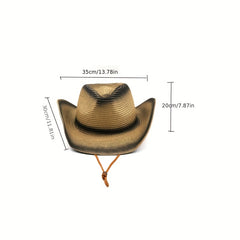 Cowboy Straw Hat Western Outdoor Sports Mountaineering Top Hat