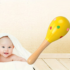 Wooden Cartoon Sand Hammer for Infants & Children