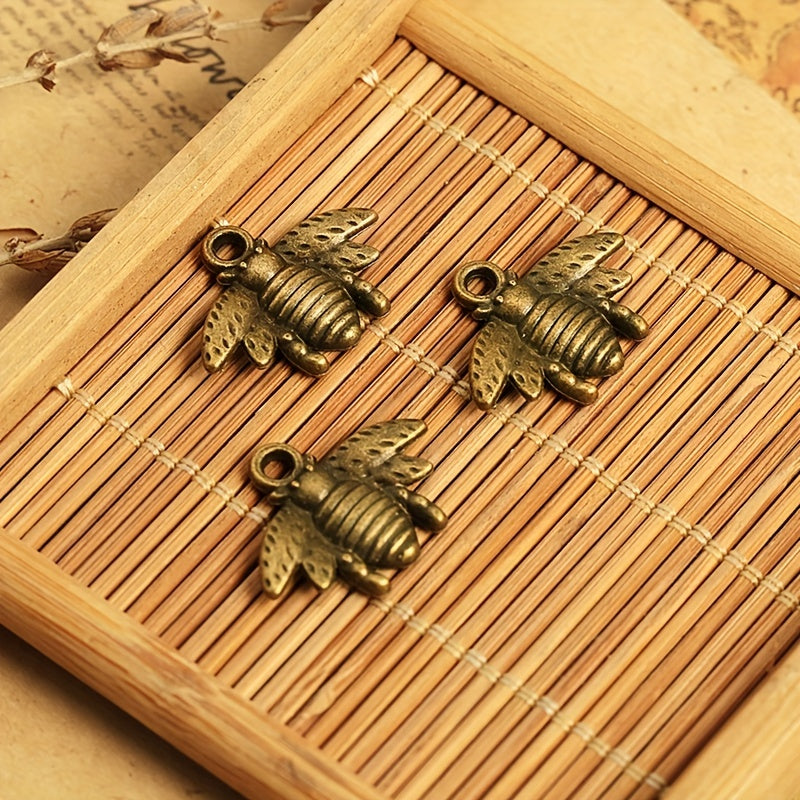 3Pcs Silver Plated Bee Charm Pendant DIY Craft