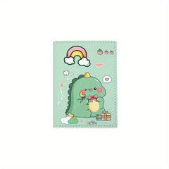Cartoon Dinosaur Green Passport Protective Cover Waterproof Passport Bag