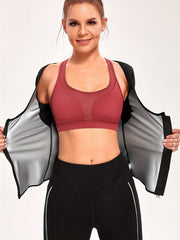 Long Sleeve Zipper Shaping Tops Waist Trainer Tummy Control Slimmer
