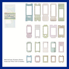 40pcs Time Series Journal Diary Decoration Material Pack