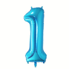 40in Sky Number 0-9 Balloon - Large Foil Helium Balloon for Party Decoration