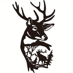 Christmas Elk Metal Craft Wall Decor - Indoor/Outdoor Garden Ornament