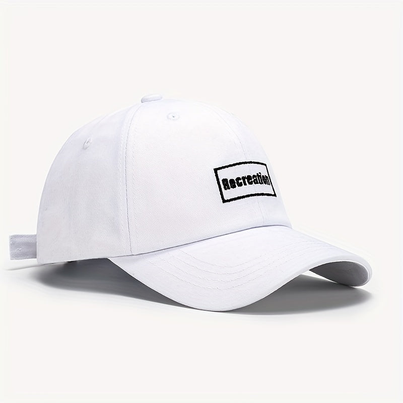Embroidered Letter Retro Peaked Cap Soft Top Sun Hat