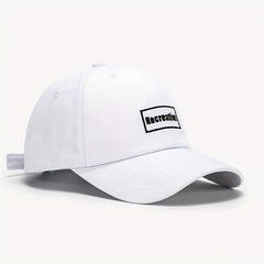 Embroidered Letter Retro Peaked Cap Soft Top Sun Hat