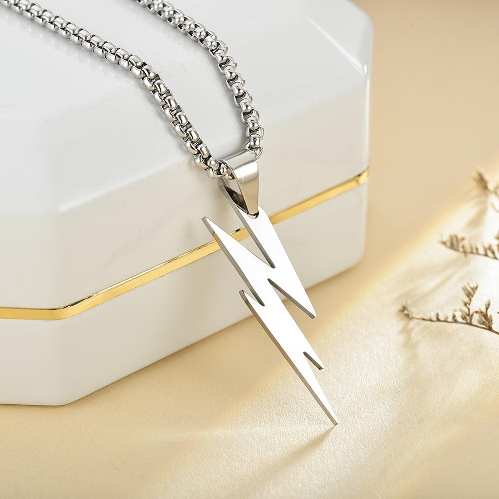 Personality Lightning Necklace Geometric Necklace for Men