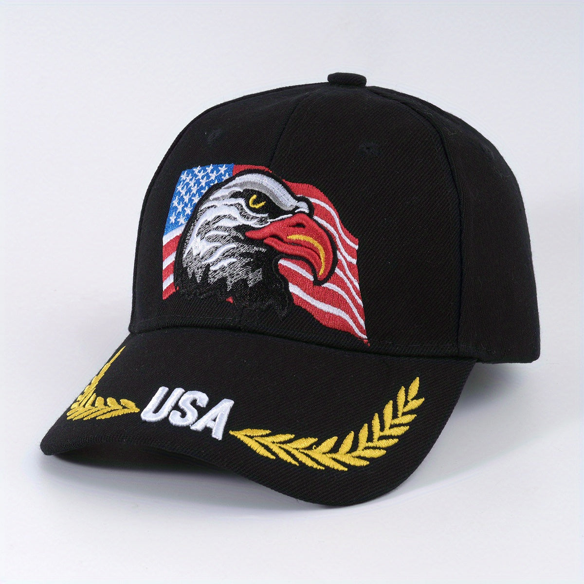 American Flag Eagle Baseball Cap Embroidered Unisex Patriotic Dad Hat