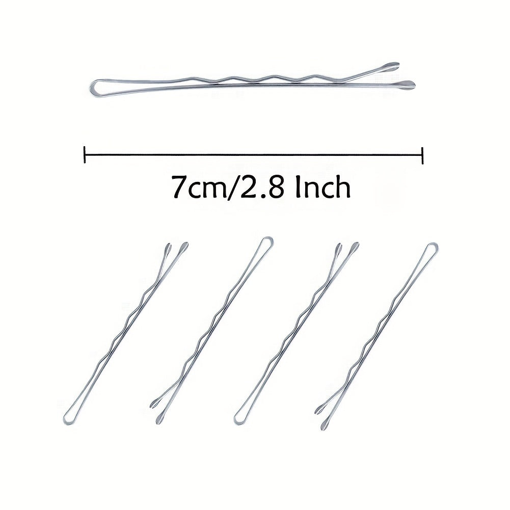 50 Large Silvery Non Slip Hair Clips for Thick Hair