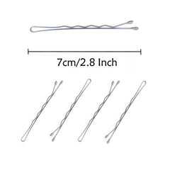 50 Large Silvery Non Slip Hair Clips for Thick Hair