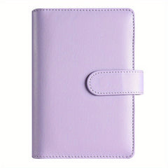 Stylish A6 Macaron Binder Notebook Cover Soft Leather Memo Pad Binder