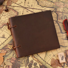 Handcrafted Cowhide Notebook Leather Tied Rope Notepad