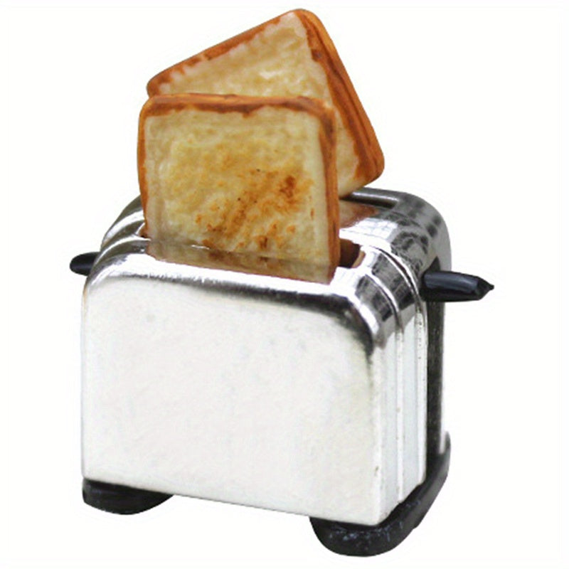 Miniature Dollhouse Bread Maker Set with 2 Bread Loaves