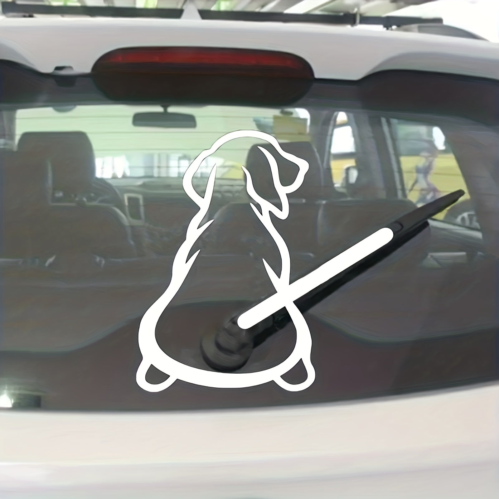 Dog Wagging Tail Rear Wiper Car Sticker