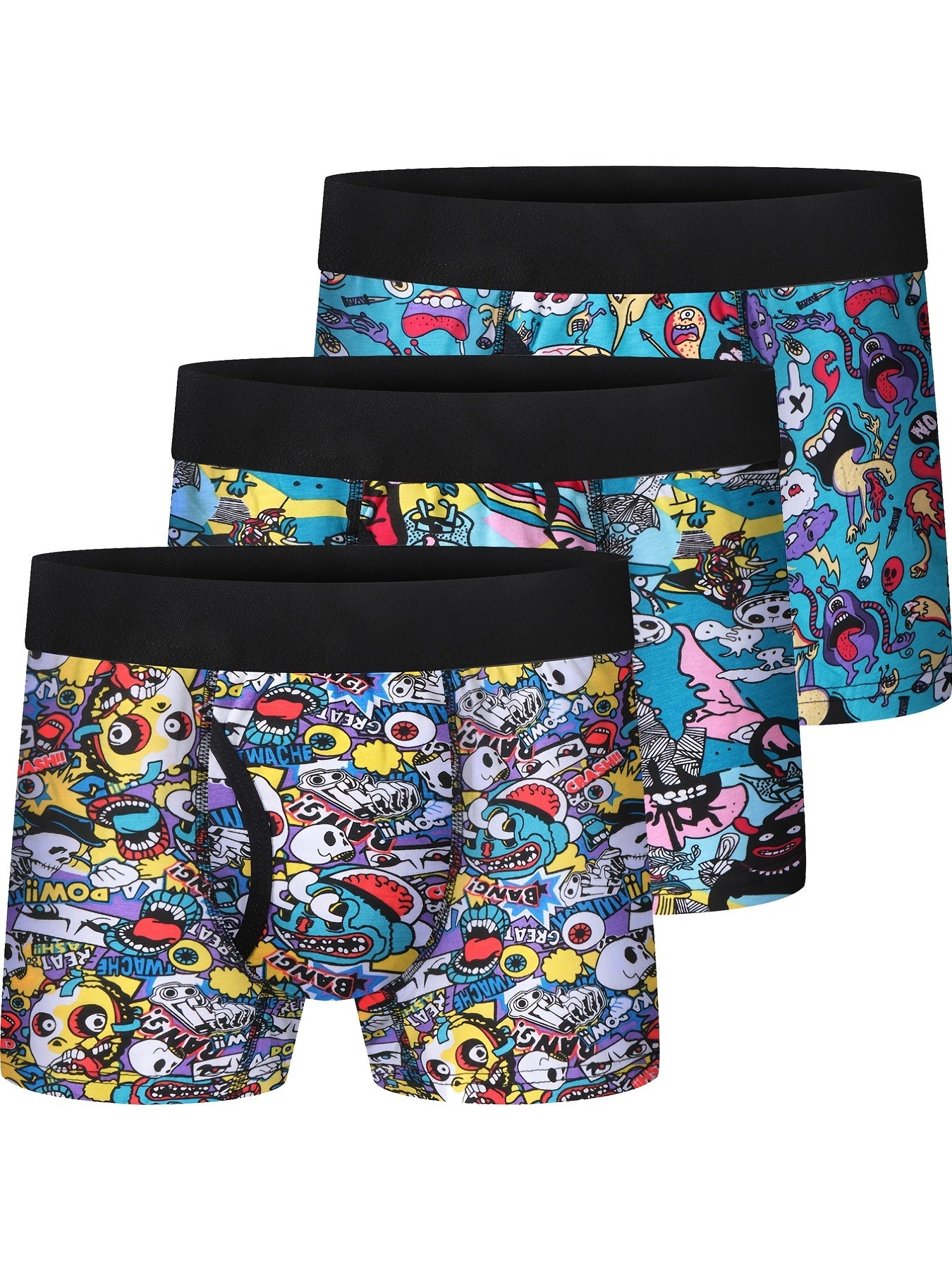 3pcs Boys Soft Boxer Briefs Underwear