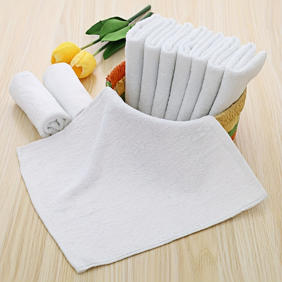 8pcs Cotton Wash Cloth 11.81 X 11.81 Inch Soft Handerchief Ultra Absorbent