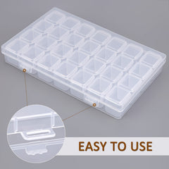 3pcs Diamond Painting Embroidery Box 28 Grids Plastic Storage Containers