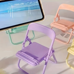 Cartoon Foldable Phone Stand Chair Portable Desktop Stool