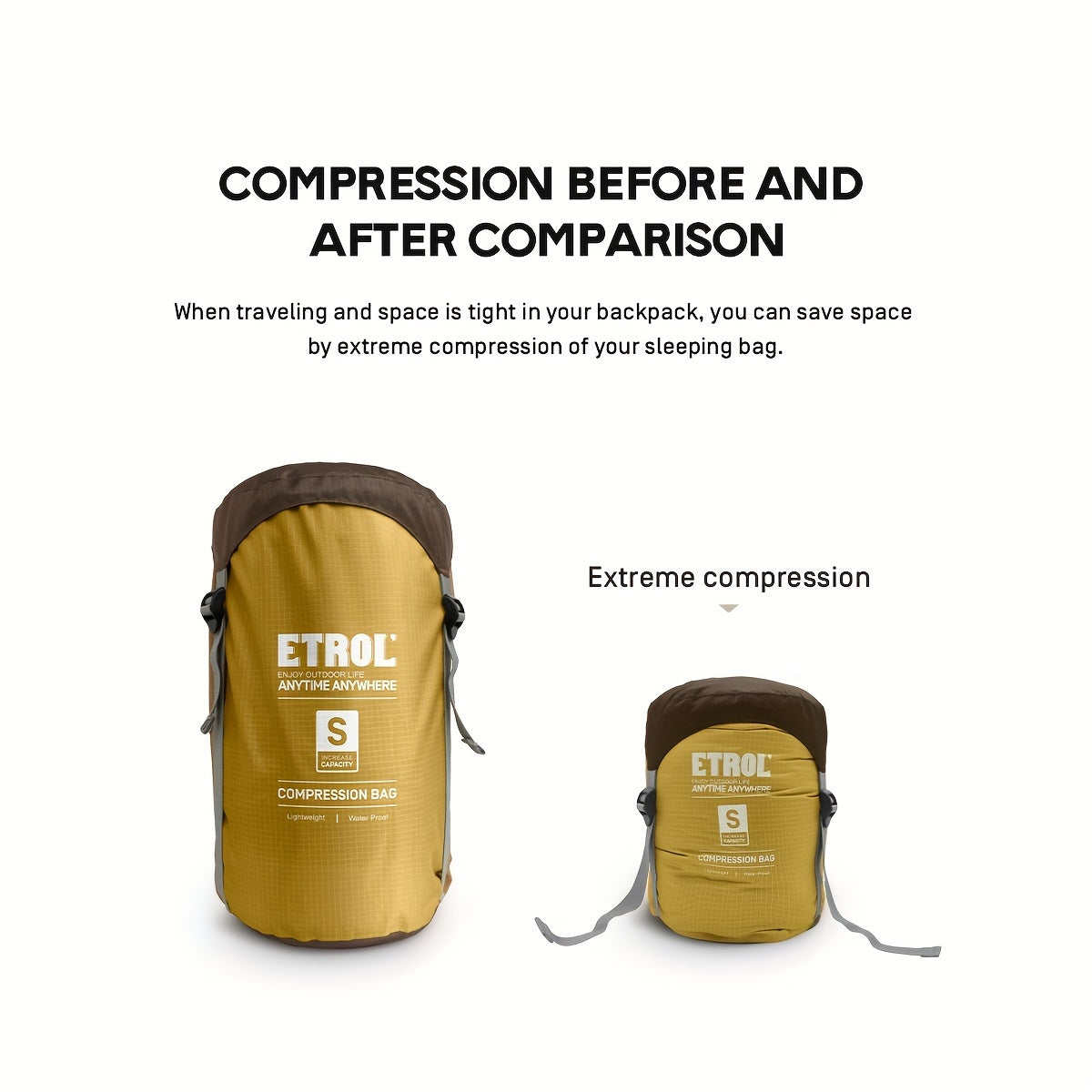 ETROL Camping Sleeping Bag Storage Bag Waterproof Compression Bag