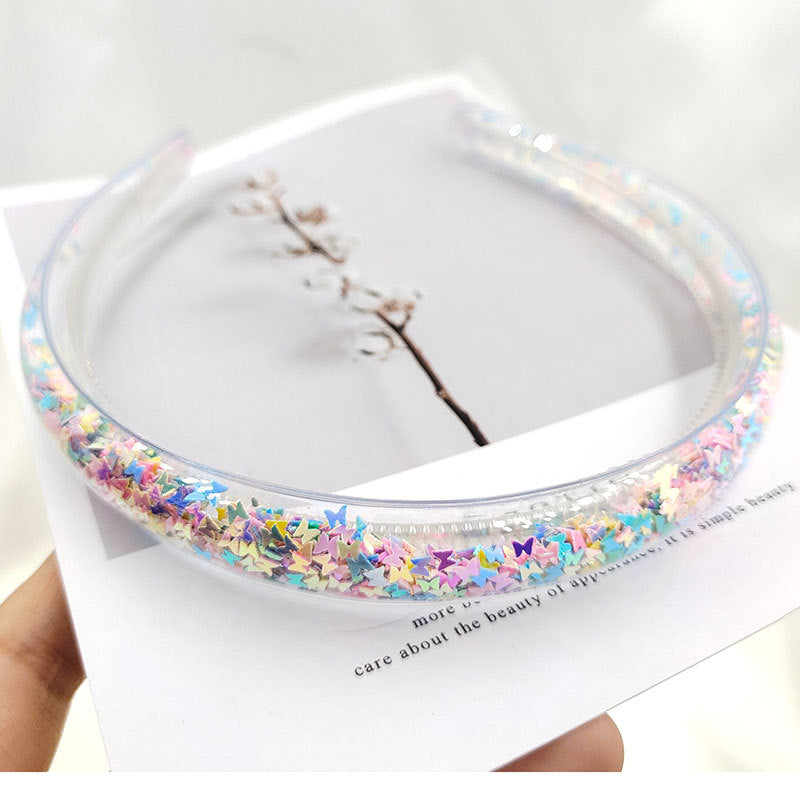 Girls Glitter Sequin Soft Headbands Hair Accessories