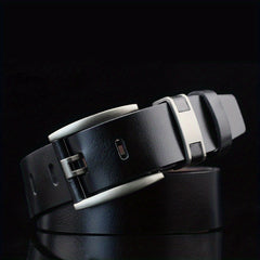 Men's Pin Buckle Leather Belt Waist Strap for Jeans Pants