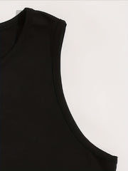 Floral & Sun Print Crop Tank Top Y2K Sleeveless Tank Top