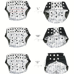 4 Pcs Reusable Cloth Diapers For Girls Boys Adjustable Washable Nappy
