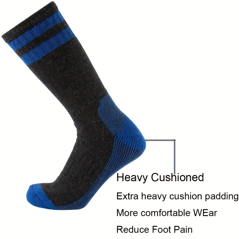 Wool Socks For Men Moisture Wicking Mid-calf Hiking Socks