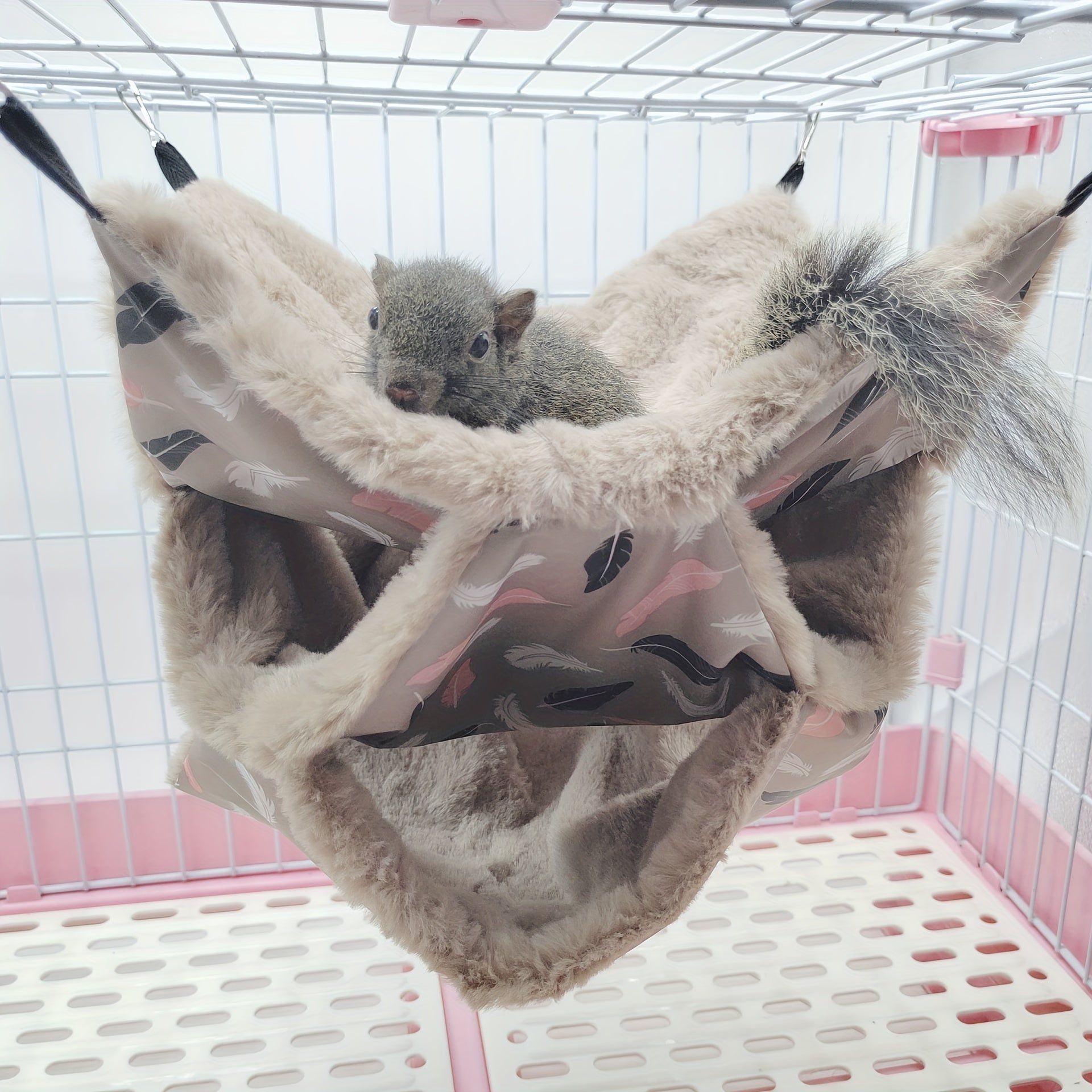 Sugar Glider Perch Warm Three-layer Hammock Small Pet Hanging Squirrel Sleeping