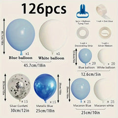 126pcs Silvery Latex Balloon Set Party Supplies Wedding Decoration