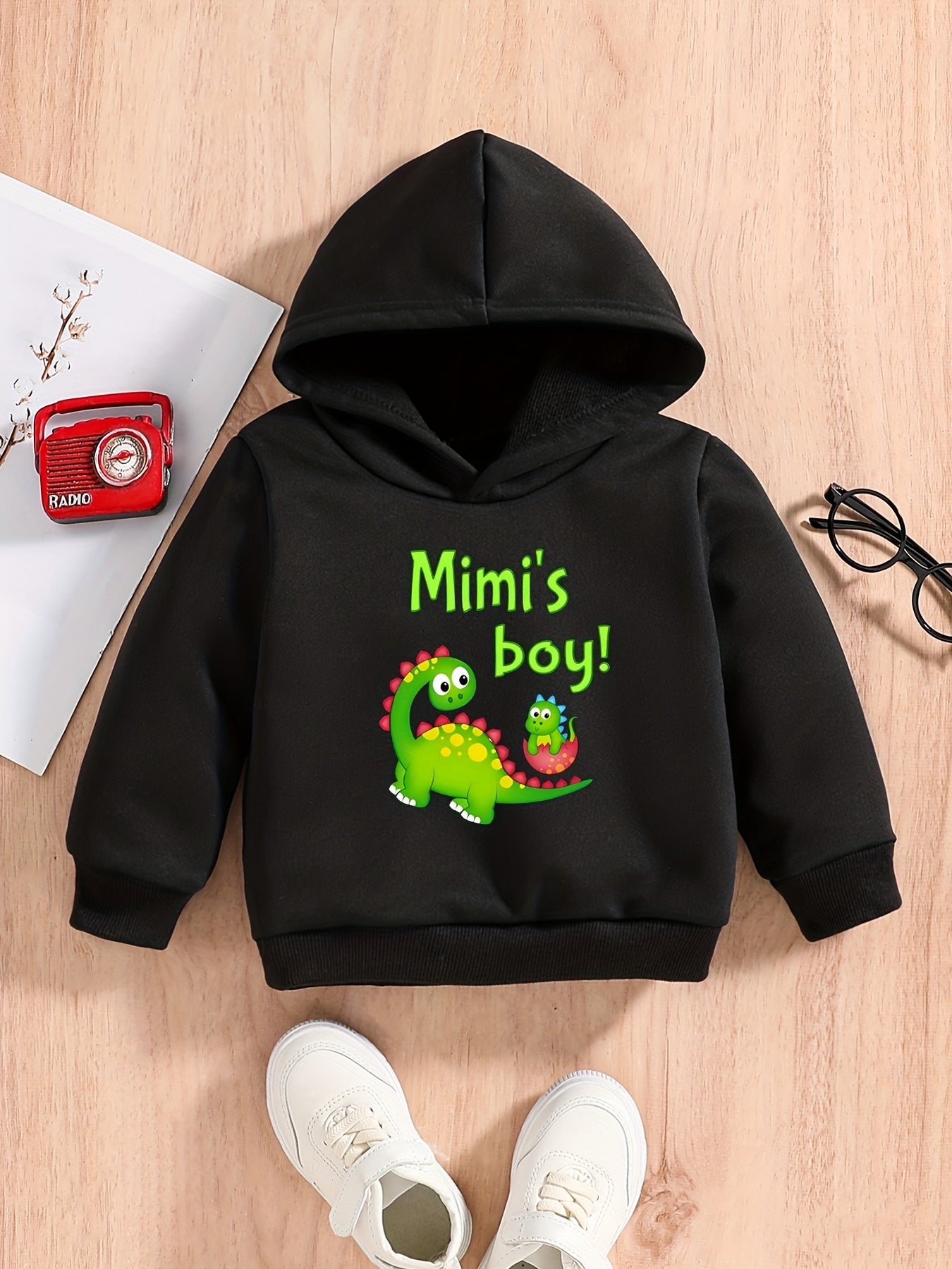 Baby Boys Cartoon Hoodie MINI BOY Pullover