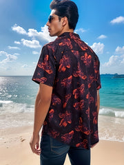 Men's Casual Hawaiian Shirt Short Sleeve Regular Fit Beach Vacation Top