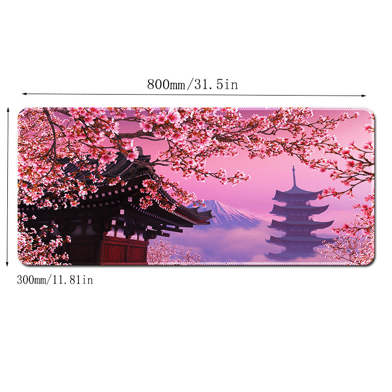 Japanese Style Natural Rubber Oversized Non Slip Mouse Pad for Laptop Desks
