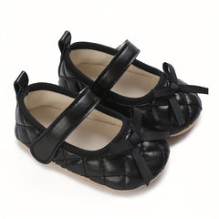 Solid Bowknot Ballet Flat Shoes For Baby Girls