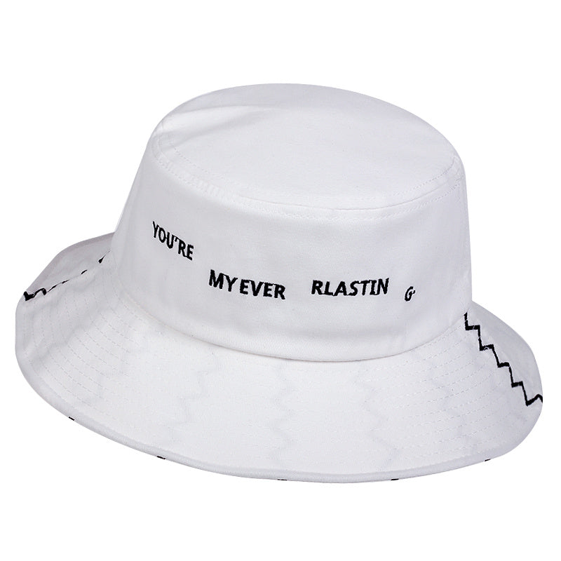 Embroidery Bucket Hat Women Men Unisex