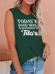 Women's Plus Coconut Tree Print Tank Top