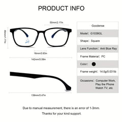 Men's Casual Anti Light Reading Glasses with Pouch & Cloth