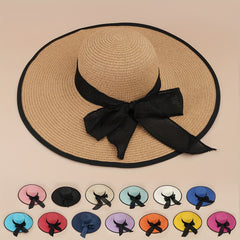 Oversized Candy Sun Hat Bowknot Straw Hat Women Sunscreen Beach Hats