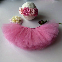 Pink Newborn Tutu & Headband Set for Photos
