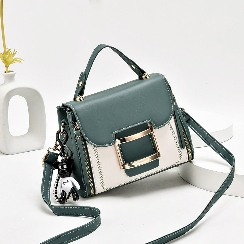 Stylish Top Handle Bag Faux Leather Purse Shoulder Bag