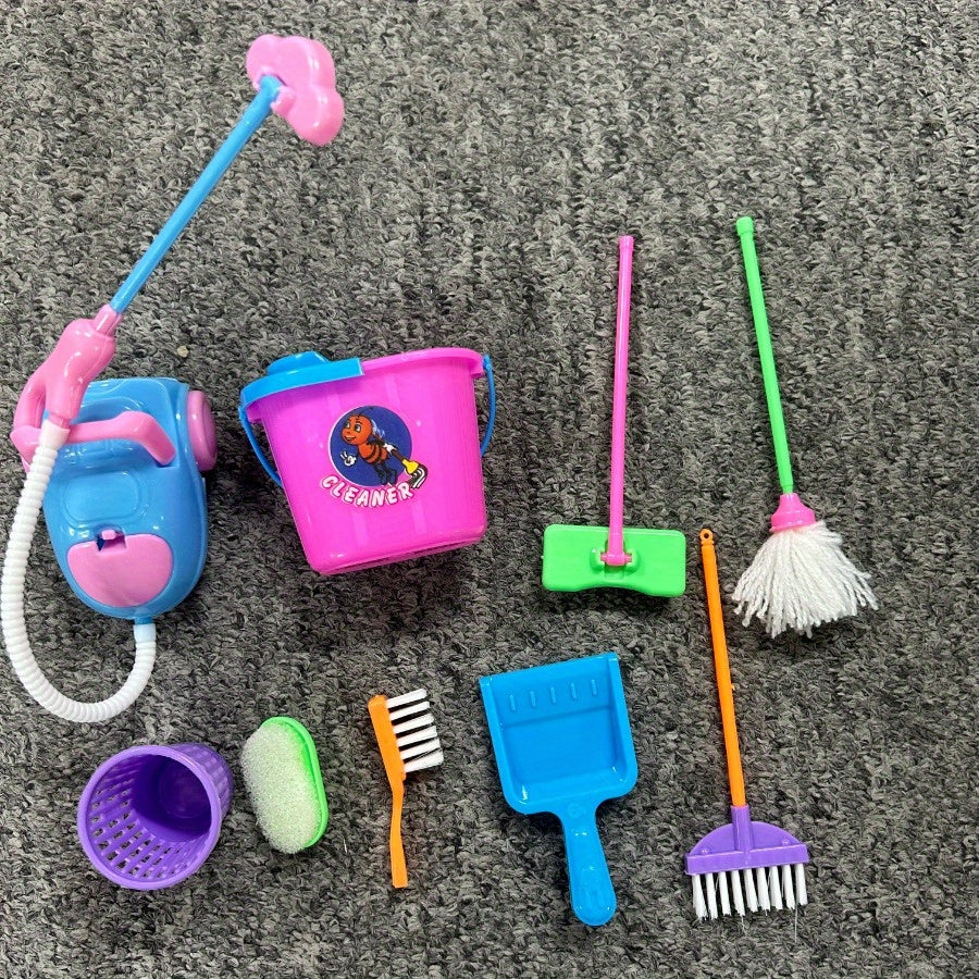 9pcs Mini Dollhouse Cleaning Tools DIY Household Accessories