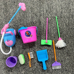 9pcs Mini Dollhouse Cleaning Tools DIY Household Accessories