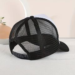 Devil Face Stitching Mesh Cap Sun Protection Breathable Cap