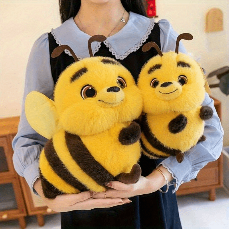 Bee Plush Toy Yellow Stuffed Animal Decoration Cozy Home Plush Toy