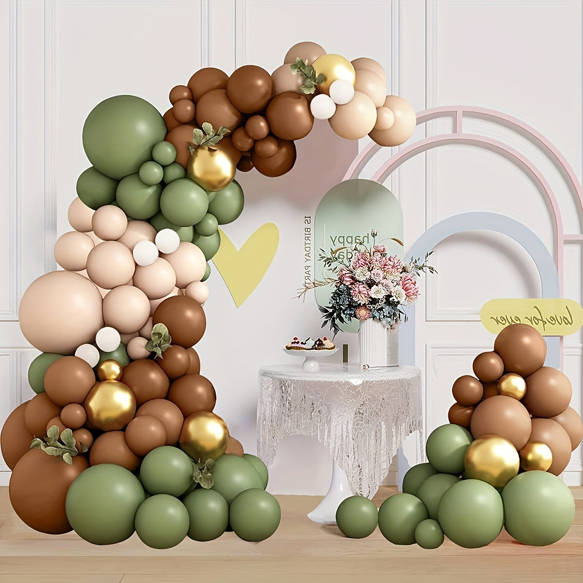 142pcs Jungle Safari Balloon Garland Set for Birthday Wedding Showe
