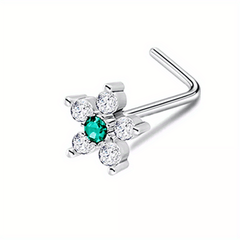 Stainless Steel Nose Ring Stud Flower Snowflake Butterfly Nose Piercing