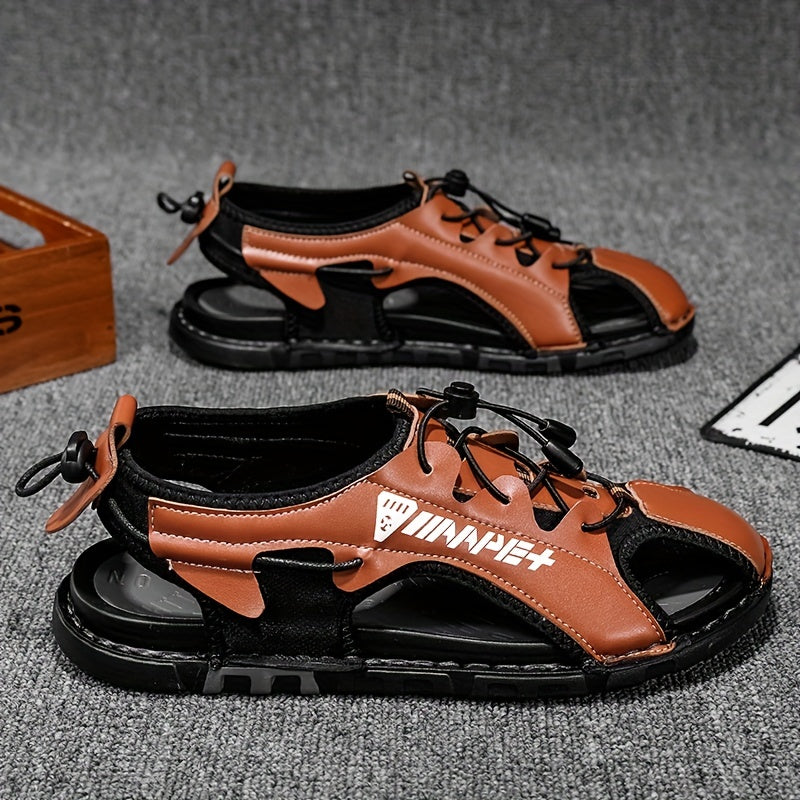 Men's Closed Toe Anti Collision Sandals Breathable Non Slip Beach Shoes Summer